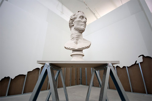Artist Scott Carter deconstructs gallery walls to make sculptures
