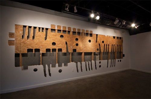 Artist Scott Carter deconstructs gallery walls to make sculptures