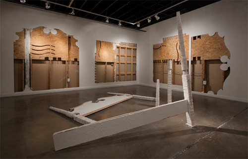 Artist Scott Carter deconstructs gallery walls to make sculptures