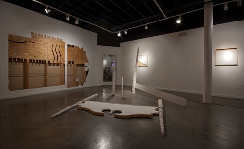 Artist Scott Carter deconstructs gallery walls to make sculptures