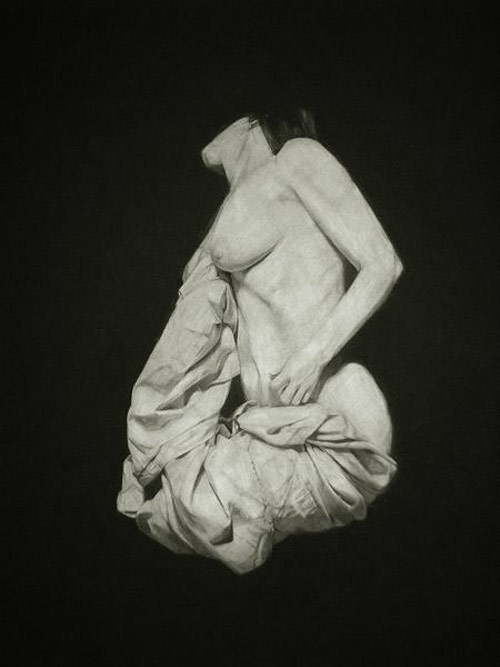 Charcoal drawings by artist Kelly Blevins