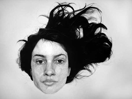 Charcoal drawings by artist Kelly Blevins
