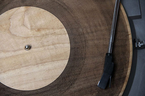 Laser cut record made of Wood!!!