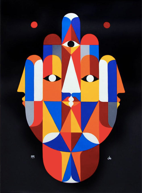 Sculptures and paintings by artist REMED