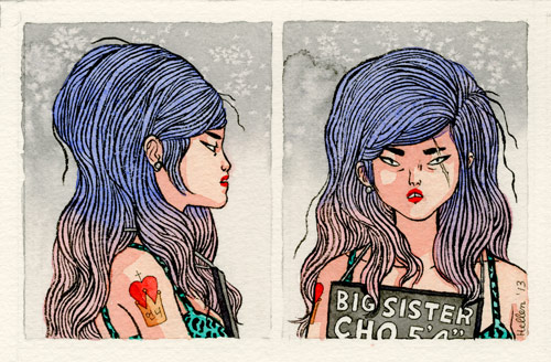 Drawings by artist Hellen Jo