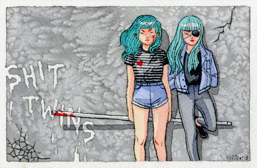 Drawings by artist Hellen Jo