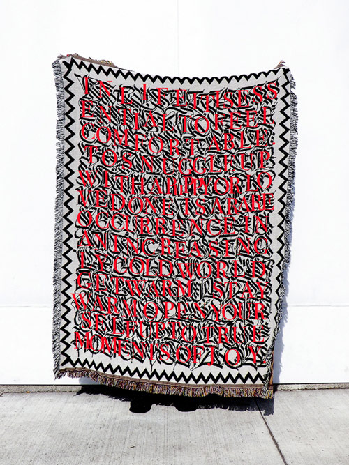 Calligraphy Blanket by Drury Brennan