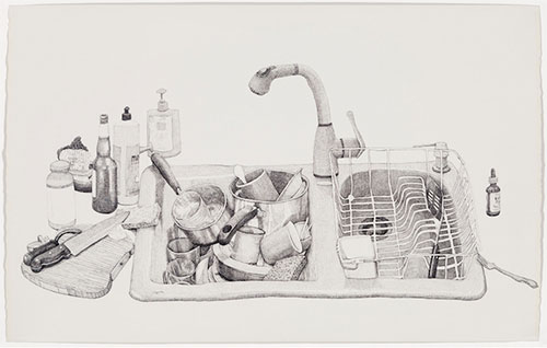 joan linder draws kitchen sink