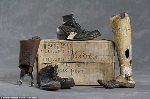 Willard Psychiatric Center Suitcases by Jon Crispin