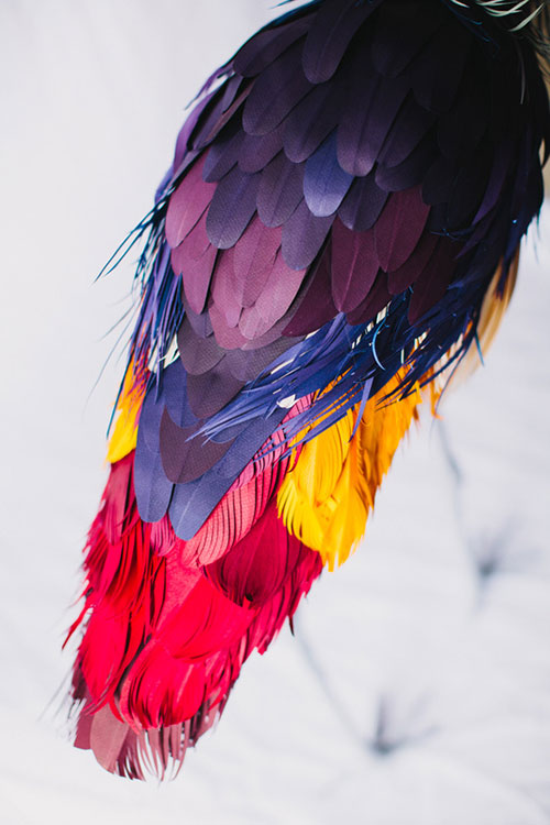 artist Diana Beltrán Herrera paper bird sculptures