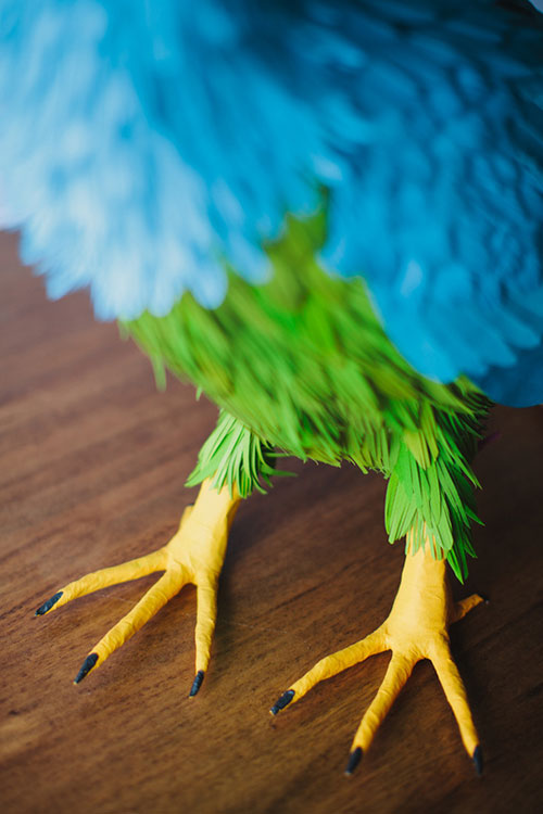 artist Diana Beltrán Herrera paper bird sculptures