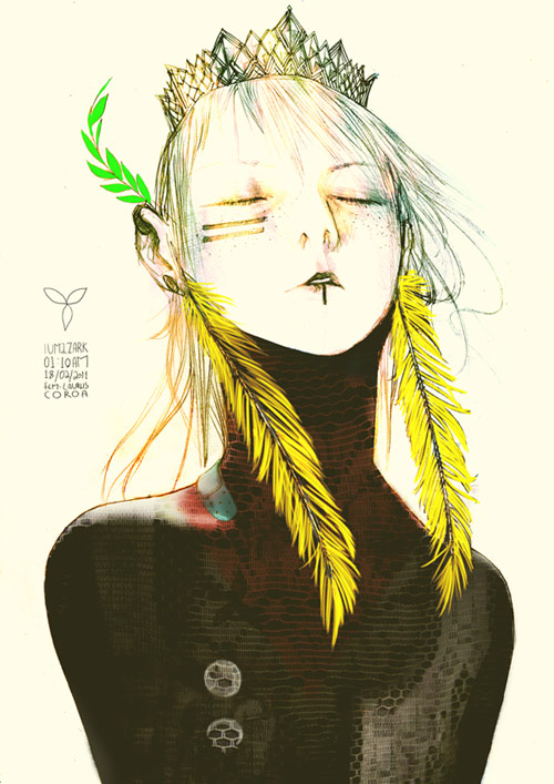 Drawings by artist illustrator Gabriel Iumazark