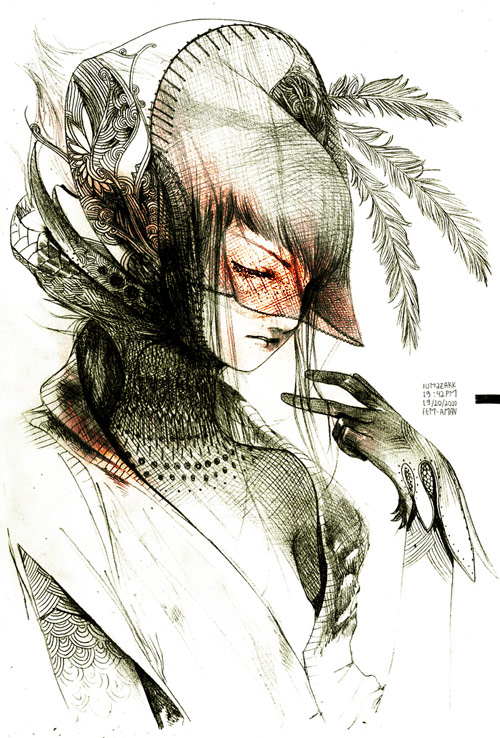 Drawings by artist illustrator Gabriel Iumazark