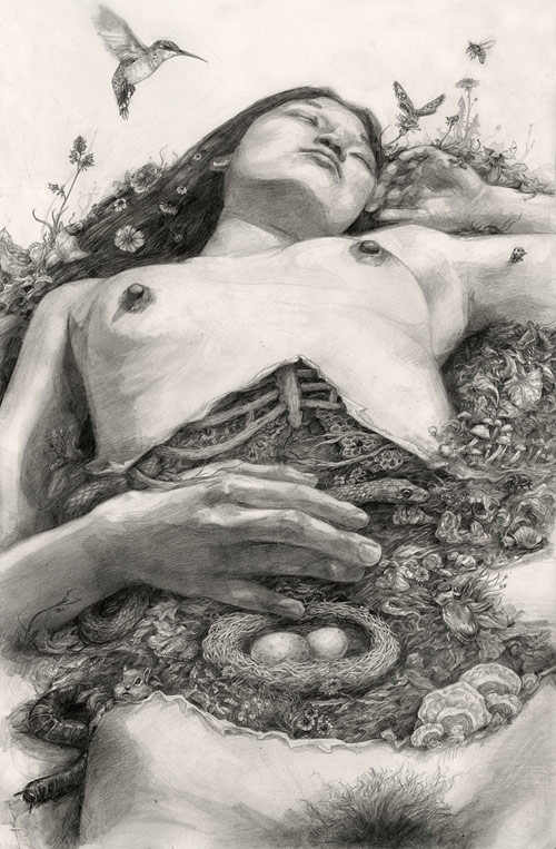 Drawings by artist T. Dylan Moore