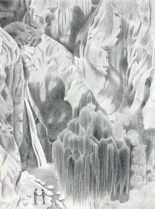 artist Duckhoon Gim drawing illustrations