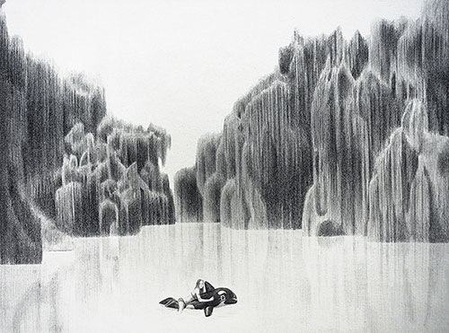 artist Duckhoon Gim drawing illustrations