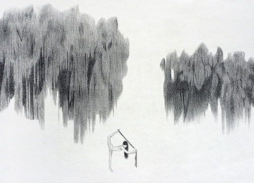 artist Duckhoon Gim drawing illustrations