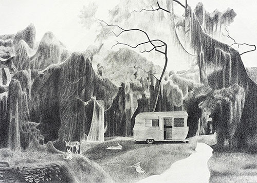 artist Duckhoon Gim drawing illustrations