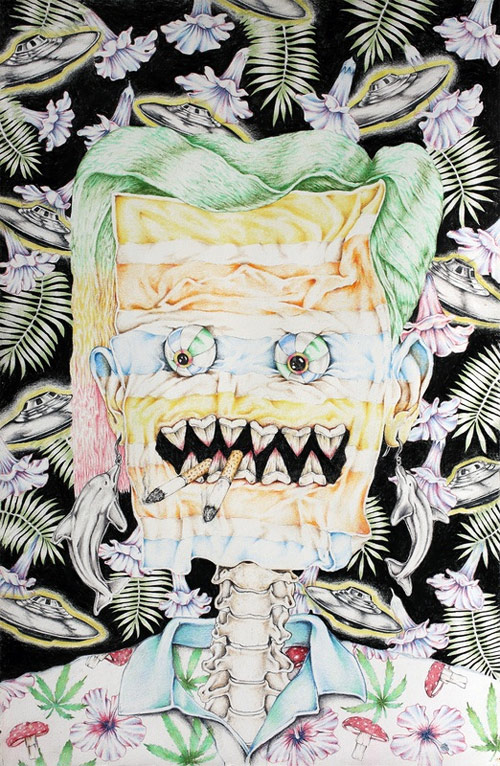 Drawings by artist Cahill Wessel