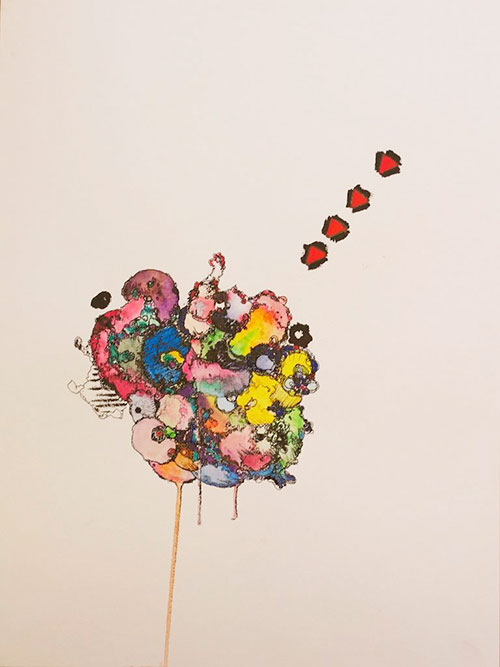 Ürikmäd × Robert Jung mixed media collaboration