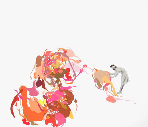 mixed media collage by san francisco artist Elizabeth Amento