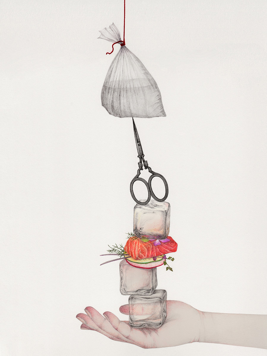 Vicki Ling, ‘Hanging by a string’